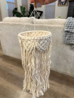 Handmade macrame baby mobile